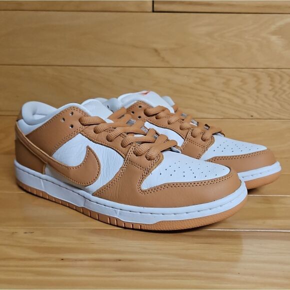 Nike SB Dunk Low Pro ISO Size 10 Light Cognac White Shoe Sneaker DM8998-200 - Picture 2 of 11